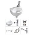 thumbnail image 1 of Lavabo de pared XIFIRY de cerámica 30x24x12 cm con grifo, 1 of 7