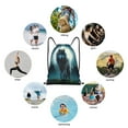 thumbnail image 6 of Sikiie Wolf Drawstring Backpack Drawstring Bags, Draw String Back Bag for Sports, Gym, Travel, Swimming, Beach-Medium, 6 of 6