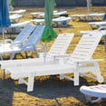 thumbnail image 2 of UBesGoo 2 Pieces HDPE Recling Chaise Chair, Outdoor Lounge Chairs, Pool Sun Recliner for Patio Garden, White, 2 of 7