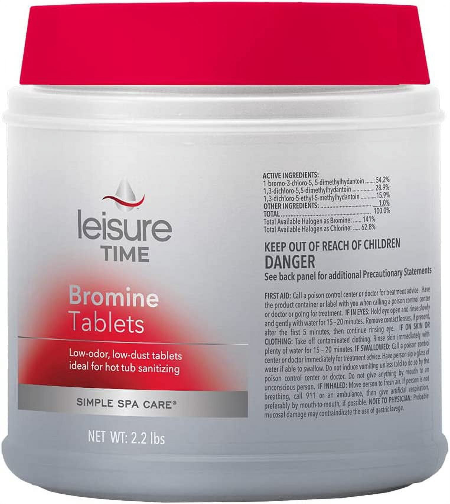 Bromine Pool Chemicals Leisure Time Bromine Tabs 2 x 2.2 Lbs