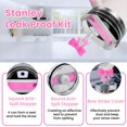 thumbnail image 3 of 6PCS Pink Stanley Cup Accessories Set, Initials Decorations for Stanley Cup 30oz 40oz, Includes Bow Straw Topper, Handle Charm, Letter Sticker, Silicone Boot, Spill Proof Stopper (Letter M), 3 of 5