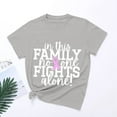 thumbnail image 4 of T-shirt à Manches Courtes Imprimé Lettres Col Rond Cancer du Sein Décontracté à la Mode pour Femmes 1, 4 of 4