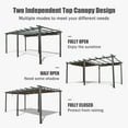 thumbnail image 6 of Mondawe 11 X 20 FT Outdoor Living Outdoor Retractable Pergola with Weather-Resistant Canopy Aluminum Garden Pergola Patio Grill Gazebo for Courtyard -Dark Gray, 6 of 7