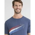 thumbnail image 4 of Men’s and Big Men's 4th of July USA Jet Stripe Americana Graphic Tee Shirt by Way to Celebrate, Sizes XS-5XL, 4 of 5