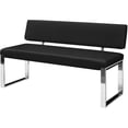 thumbnail image 1 of Inspired Home Mabel Cuir PU Banc Noir, 1 of 8