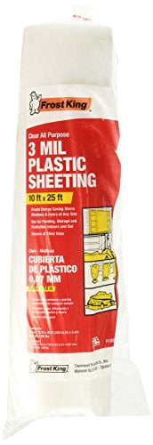 THERMWELL P1025 Frost King Poly Roll Plastic Sheeting Clear 10' X 25' for sale online 