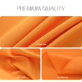 thumbnail image 4 of Romanstile Nappe Ronde Imperméable, Résistante aux Taches, Lavable, Sans Plis, en Polyester pour Cuisine, Salle à Manger, Fête, Mariage, Intérieur et Extérieur - Orange, 90 Pouces, 4 of 5