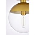 thumbnail image 4 of Eclipse 1 Light Brass Flush Mount With Clear Glass, 4 of 5