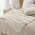 thumbnail image 4 of EVERGRACE Chunky Chenille Knit Throw Blanket for Couch, Soft Luxurious Moss Stitch Blankets for Bed, Cozy Decorative Farmhouse Knitted Throws for Sofa, Ivory White, 50" x 60", 4 of 9