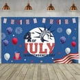 thumbnail image 2 of Qocolhg 4th of July Decorations Banner Outdoor Patriotic Memorial Day Independence Day Flag, Veterans Day Yard Sign Bunting Background for Photography for Indoor Home House Decor Party Supplies, 2 of 6