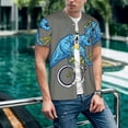 thumbnail image 6 of KLL Fun Riding Dinosaur for Men's Baseball Shirts,Short Sleeve Casual Shirts Button Down Shirt for Men Beach Summer Wedding Shirt-3X-Large, 6 of 7