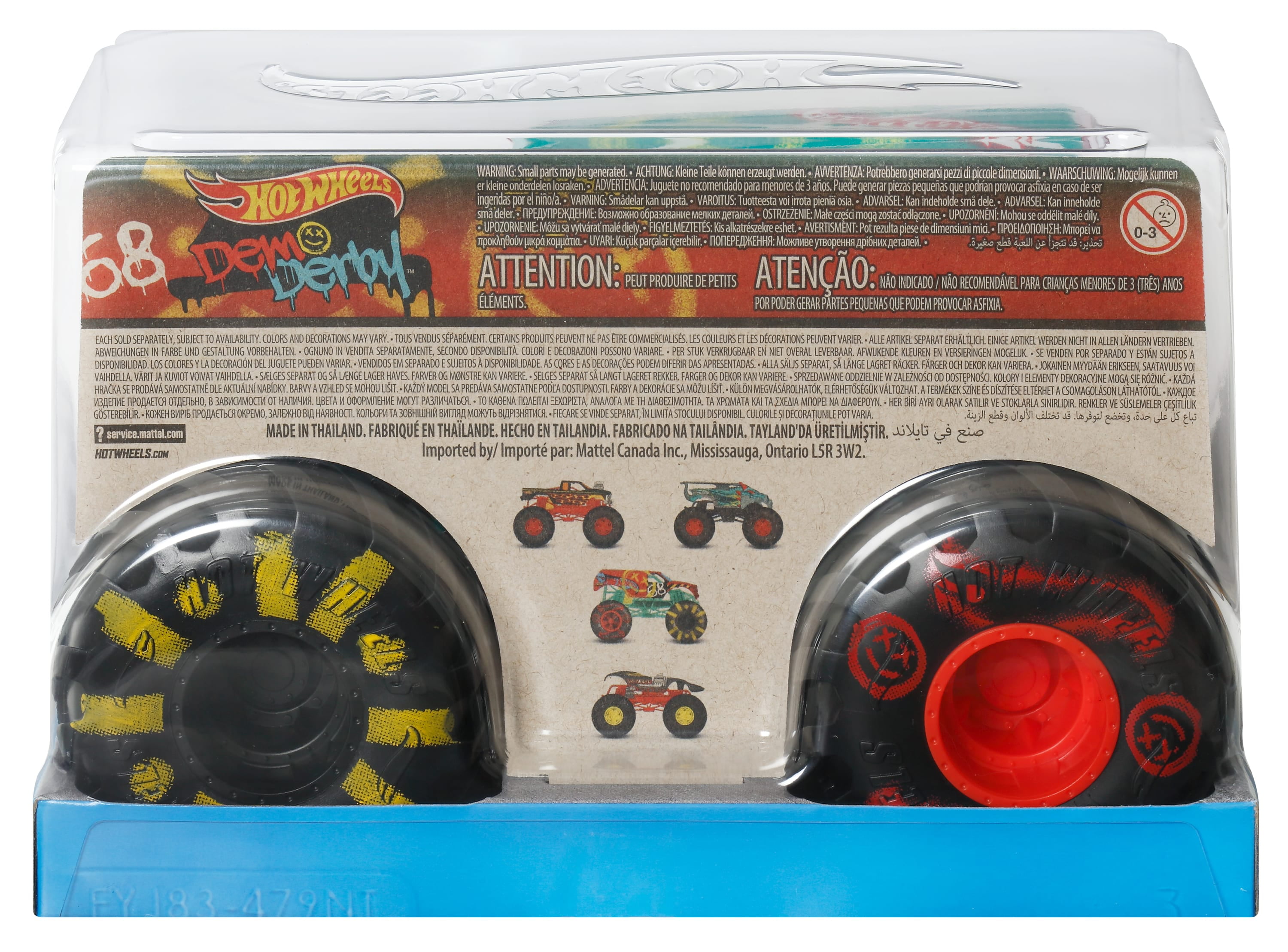 Hot Wheels Monster Trucks Camion surdimensionné Échelle1:24