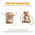 thumbnail image 5 of 300 Unids Papel de Oro Bolsa de Organza Bolsas de Regalo de Dulces Decoración Navideña Bolsa de Favor de Fiesta de Boda Bolsas de Embalaje de Regalo Bolsa Con Cordón 5X7cm, 5 of 5