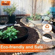 Vinci Garden Landscape Edging Border, 12 Inch x 20 FT Corrugated Sturdy Metal Easy Installation Safe Hemmed Lawn Garden Border Edges for DIY Flower Beds,Pathways and Patio Design-Black