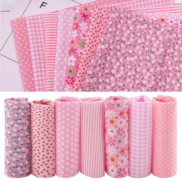 Ropa de cama de tela de algodón precortada, 7 piezas de tela de algodón DIY Ropa de cama de tela de algodón variada Tela de algodón elegante y moderna