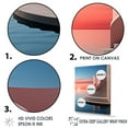 thumbnail image 3 of Designart "Dusk Beachside Building Calm II" Coastal Floater Framed Wall Art Living Room, 3 of 5