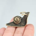 thumbnail image 3 of 2Pcs Snail Decor Outdoor Pond Garden Snail Figurine Brass Snail with Decor Effect the Meaning of the brass color brass, 3 of 6