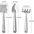 thumbnail image 2 of 3 Pieces Mini Garden Tools Set, Stainless Steel Shovel Rake Spade Gardening Kit Lightweight Hand Trowel Transplant Trowel Hand Rake for Loose Succulents Potted Flower Seedling Soil, 2 of 5