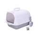 thumbnail image 5 of Caja de arena para gatos con capucha, caja de arena para gatos completamente cerrada con puerta delantera, caja de arena para gatos, contenedor de are Gris, 5 of 8
