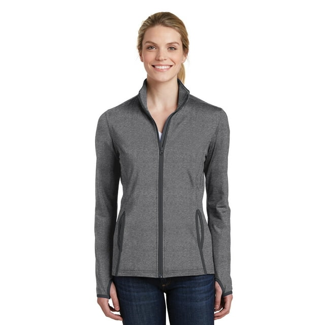 Sport-Tek® Ladies Sport-Wick® Stretch Contrast Full Zip Jacket. LST853 deporte-tek LST853