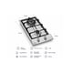 thumbnail image 5 of Parrilla de Gas Maxims Empotrable 2 Quemadores Acero Inoxidable 30cm Gas LP y Natural, 5 of 5