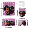 thumbnail image 3 of Kabnic Rideau de Douche de la Saint-Valentin Rideau de Douche de la Saint-Valentin Tapis de Sol Ensemble de Quatre Pièces Maison Salle de Bain Séparation Sec Humide Cloison Rideau de Douche Imperméable Rideau de Douche, 3 of 9