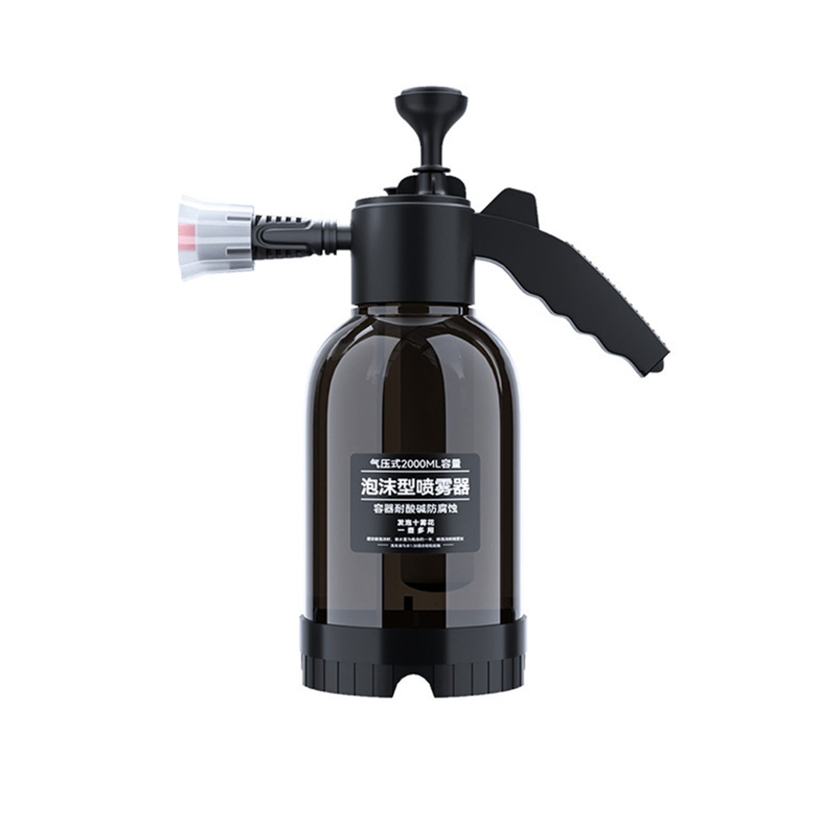 2L Pressure Foam Spray Bottle,Hand Pump Car Wash Sprayer with 5 Adjustable Modes,Multi-Use Portable Foam Cannon for Auto Cleaning & Garden Watering,4.9x4.9x13 Inches