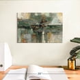 thumbnail image 3 of Elephant Stock Morning Fjord Rifle Green Wall Art - Horizontal Canvas Wall Art - Living Room Wall Decor - Abstract Canvas - Green And Gray Decor By Silvia Vassileva - 12" x 8", 3 of 8