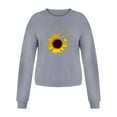 thumbnail image 2 of Aayomet Sweatshirt For Women Womens Casual Crewneck Sweatshirts Long Sleeve Cute Tunic Tops Loose Fitting Pullovers Gray,XXL, 2 of 4