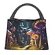 thumbnail image 1 of Fotbe Purple Glowing Mushroom Bolsa Térmica Portátil con Estampado, Bolsa de Entrega de Alimentos Aislada, Bolsa Reutilizable de Gran Capacidad para Comidas y Supermercado, 1 of 6