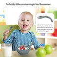 thumbnail image 4 of Tyry.Hu Silicone Baby Bowls with Suction Set, Baby Bowls and Spoons & Fork Grey Color, 4 of 7