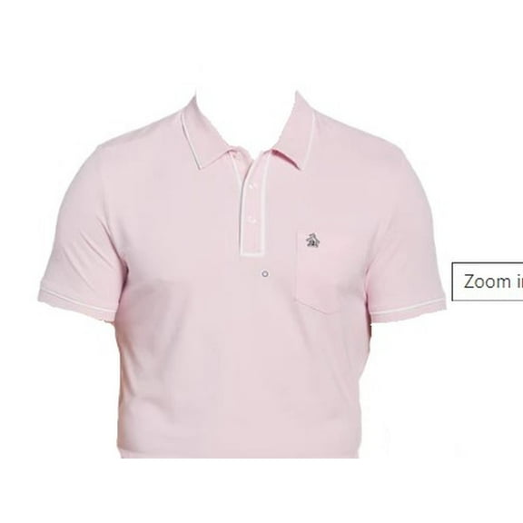Original Penguin Polo Shirt (Technical Earl, Gelato Pink, Medium) NEW