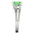 thumbnail image 3 of 2.32 ct Oval Cut Simulated Green Diamond Solitaire with Simulated Diamond Accents 18K White Gold Womens Engagement Ring, 3 of 5