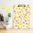 thumbnail image 2 of FORMRS Acrylic Clipboard with Low Profile Clip Standard A4 Letter Size, 12.5" x 9", White Stars Pattern, 2 of 8
