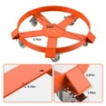 thumbnail image 2 of Mescukay 55 Gallon Drum Dolly, Heavy Duty Barrel Dolly with 4 / 5 Caster Wheels, 1000 LBS / 1250 LBS Capacity Trash Can Dolly Non-Tipping Hand, Orange Steel Frame Dolly, 2 of 7