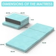 thumbnail image 2 of Tri-Fold Memory Foam Mattress 3 Inch, Portable Folding Mattress for Camping, Guest Bed & Travel, 2 of 8