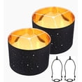 thumbnail image 3 of Graflsoa 2-Pack American Small Hole Fabric Lamp Shades with 8-Inch Harp Frame & E26 UNO Socket, Smoke Gray, 3 of 7