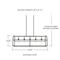 thumbnail image 4 of Capital Lighting 825751BZ 5 Light 46" Wide Linear Chandelier - Bronze, 4 of 5