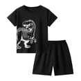 thumbnail image 4 of AWZXDE Summer Boys Beach Lightweight Mesh Tee And Shorts Set Playwear For 4-12 Years Outdoor Casual Kids Ensemble Black，7-8 Years, 4 of 8