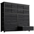 thumbnail image 7 of NEILA 16 Drawers Dresser with Sturdy Metal Frame and Wood Tabletop - Ideal for Bedroom, Hallway, and Entryway Organization, Black, 7 of 7