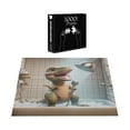 thumbnail image 3 of Ambesonne Funny Jigsaw Puzzle, Showering and Singing Dino, Heirloom-Quality Fun Activity for Family Durable Cardboard, 1000 pcs, Olive Green Dark Tan, 3 of 5