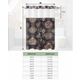 thumbnail image 6 of No Hook Shower Curtain with Snap in Liner, Ethnic Tribal Turkish Retro Flower Abstract Geometric Hotel Shower Curtains for Bathroom, Washable Shower Curtain Liner Set with Mesh Top Window, 66"x72", 6 of 6