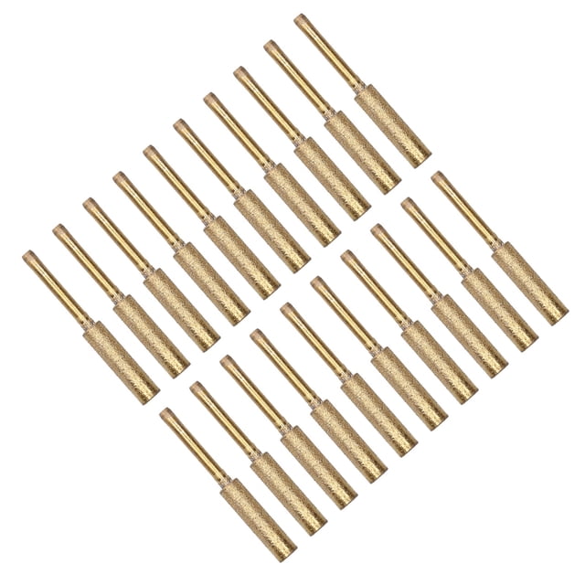 Fresa Afiladora de Motosierra de Diamante, Lima de Piedra Abrasiva, Afilador de Motosierra de 4,0 mm para Afilar Hojas de Sierra de Cadena, 4 Fresas de Esmeril para rectificado,