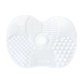 thumbnail image 2 of Almohadilla limpiadora de brochas de maquillaje portátil, compacta, ligera, profesional, plegable, reutilizable, de silicona, alfombrilla de limpieza Blanco Yinane Almohadilla de limpieza de cepillos, 2 of 8