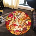 Rat Area Rug Season Light Catcher1 Round Area Rug, 24 Inch, Washable Non-Slip Floor ...