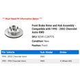 thumbnail image 2 of Front Brake Rotor and Hub Assembly - Compatible with 1990 - 2002 Chevy Astro RWD 1991 1992 1993 1994 1995 1996 1997 1998 1999 2000 2001, 2 of 2