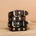thumbnail image 7 of Women Fashion Leather Belt Punk Studded Leather Belt Ladies Belts for Jeans Dress, 7 of 7