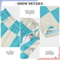 thumbnail image 4 of Blue White Checked Pattern Pajama Pants Soft Lightweight Lounge Pants Bottoms Sleep Pants Warm Comfy, 4 of 9