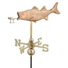 Good Directions Bass with Lure Weathervane with Roof Mount, Pure Copper - 17"L