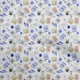 thumbnail image 1 of oneOone Velvet Medium Blue Fabric Travel Diy Clothing Quilting Fabric Print Fabric By Yard 58 Inch Wide, 1 of 4